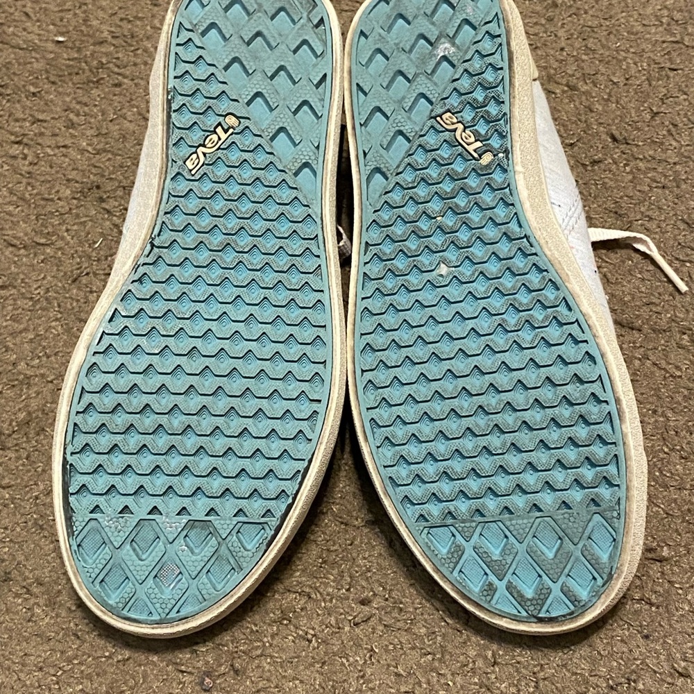 Teva Cream and Blue Women's Sneakers - Picture 4 of 5